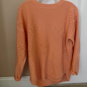Heart print sweater